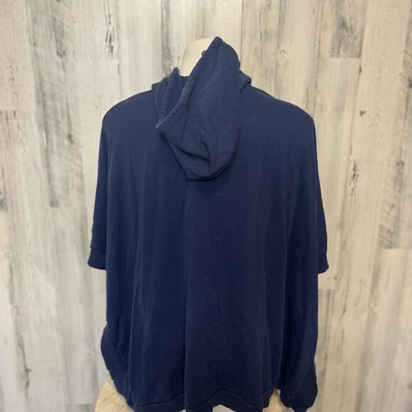Women's Navy Blue Hooded Sweater - Picture 7 of 8